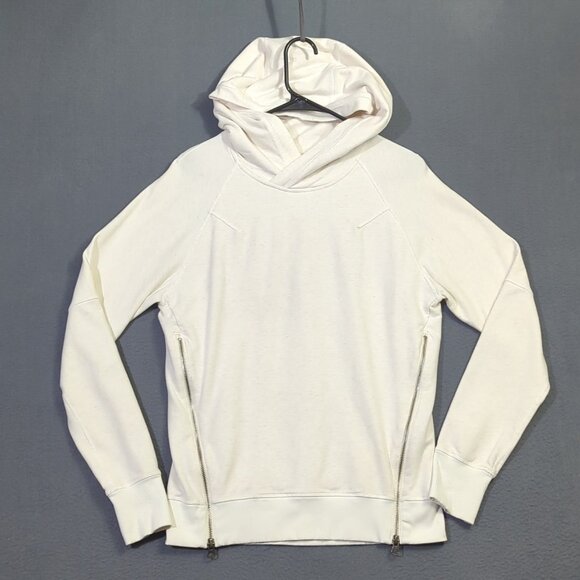 Lululemon Hoodie Women's 2 White Pink Heather Side Zips Athletic Athleisure - Picture 2 of 12